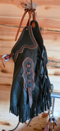 Toddler Chinks - Black with Dark Brown Trim