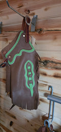 Toddler Chinks - Brown with Mint Trim