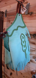 Toddler Chinks - Mint with Green Trim