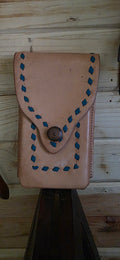 Phone case Brown with Buckstitch