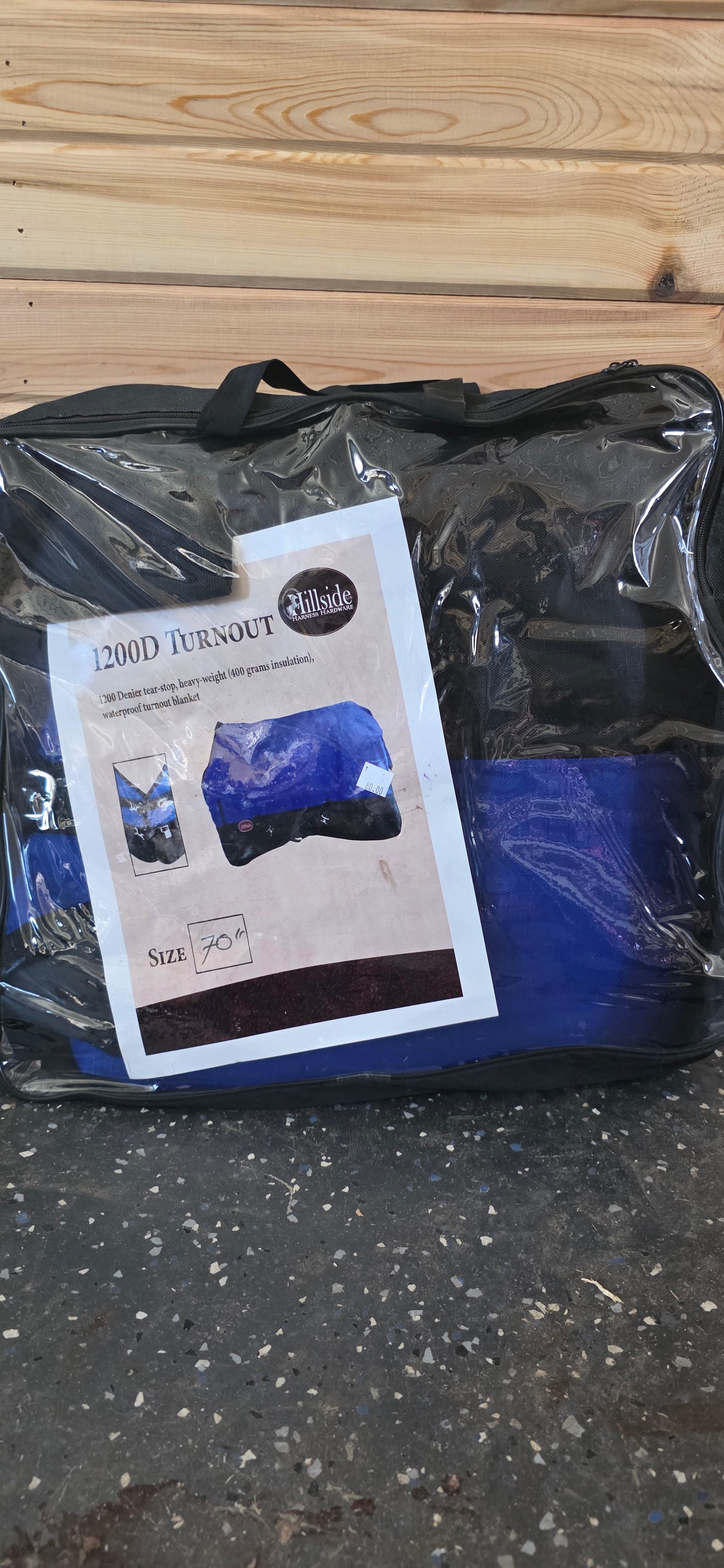 Size 70 Blue Horse Blanket